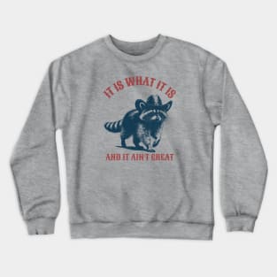 It is what it is and it ain't great - Raccoon Crewneck Sweatshirt